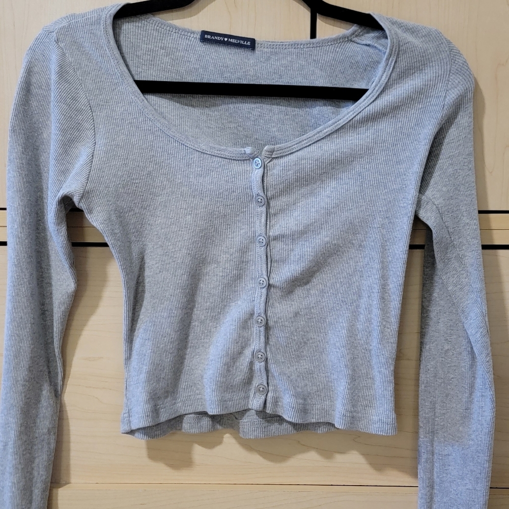 Brandy melville grey long-sleeve